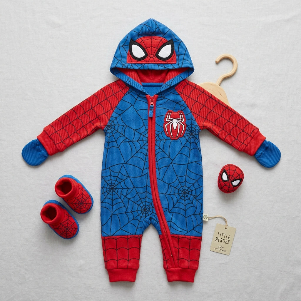 Spidey Web Slinger Romper — Hooded Play Set